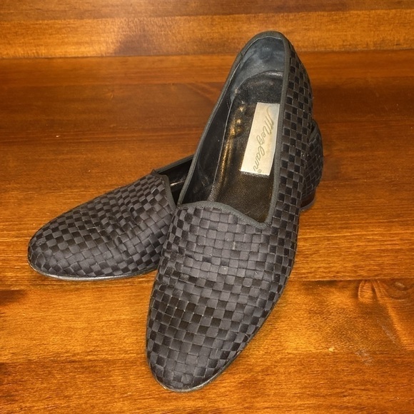 MEZLAN Tuxedo Woven Silk Formal unisex Dress Loafer Shoe Unisex mens 9 womens 10 - Picture 13 of 15